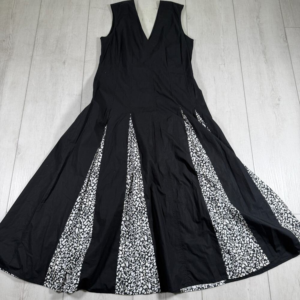 Derek Lam 10 Crosby Dress Womens 6 Ella Pleated 100% Cotton Black White
